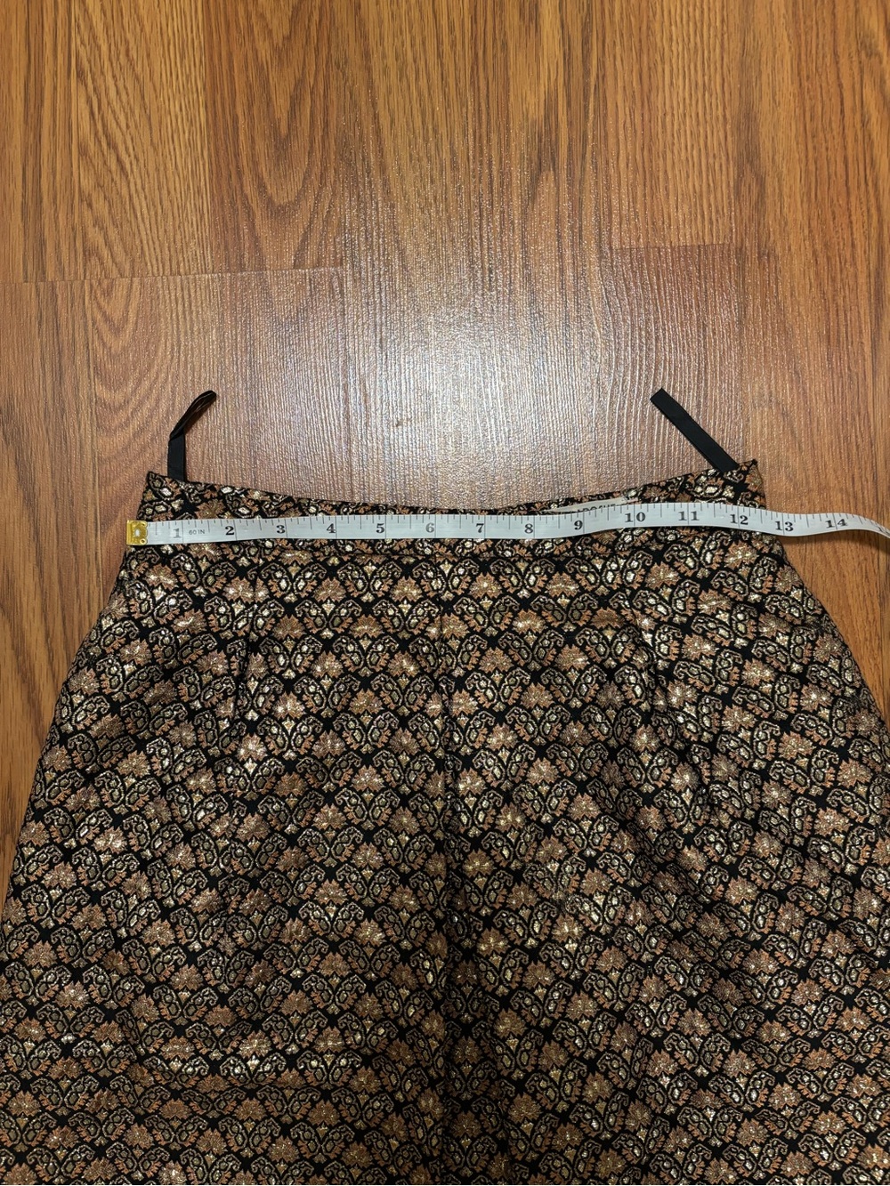 1960s Floral Metallic Brocade Skirt - Picture 5 of 9